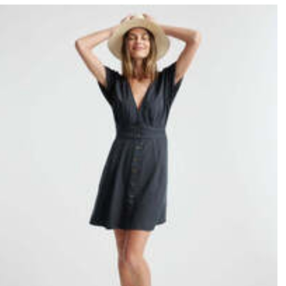 Quince Black Mini Dress